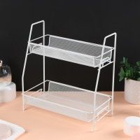 Органайзер для хранения косметических средств/принадлежностей, двухуровневый, 31 &times; 32 &times; 16.5 см, цвет белый