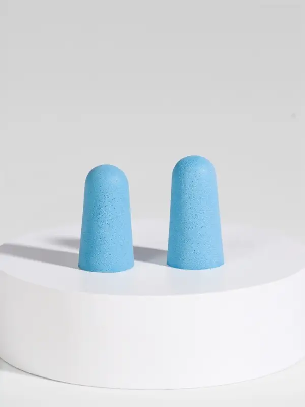 Беруши в пласт футл (ПУ) 2,5*1см (наб 10пар цена за наб) голубой накл ОТ