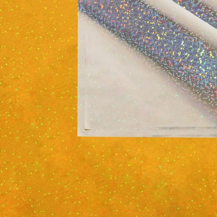 Пленка голографическая, &laquo;Конфетти&raquo;, золотая, 70 см &times; 1 м