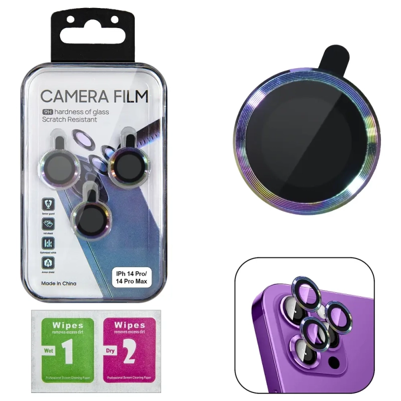 Защитное стекло для камеры iPh 14 Pro/14 Pro Max градиент