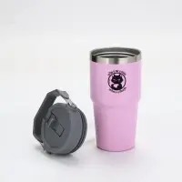 Термостакан с ручкой "Coffee", 600 мл, розовая