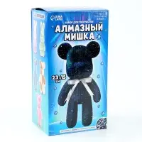 Алмазная мозаика на фигурке с полным заполнением &laquo;Мишка стразами&raquo;, синий