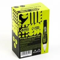 Ручка-корректор 8 мл, металлический наконечник PROвыбор &laquo;Черный неон&raquo;