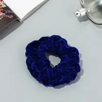 Резинка для волос &laquo;Орбита&raquo;, джемма бархат, 10 см, синяя