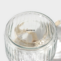 Банка стеклянная для хранения сыпучих продуктов Доляна &laquo;Ёжик в золотом&raquo;, 600 мл, с керамической крышкой