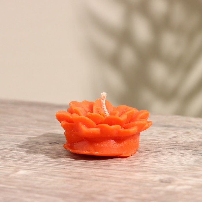 Свеча "Цветок" 5х5х2 см, соевый воск, микс