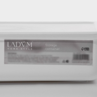 Контейнер для хранения с крышкой LaDо́m &laquo;Лёгкость&raquo;, 36&times;26&times;8 см, цвет белый