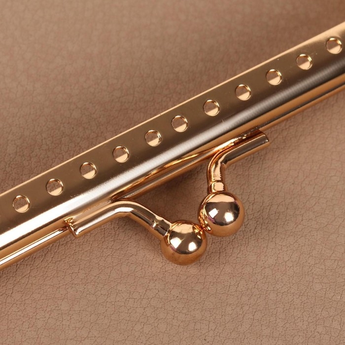 Фермуар пришивной &laquo;Прямоугольник&raquo;, 10 см, цвет золотой