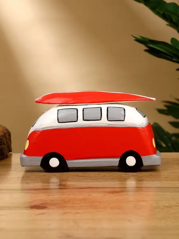 Сувенир "Микроавтобус" дерево 19х6х9 см, цв. красный