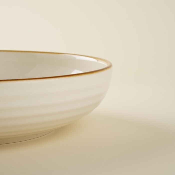 Набор тарелок глубоких фарфоровых SL Home &laquo;Леггеро&raquo;, 18,5&times;5 см, цвет бежевый