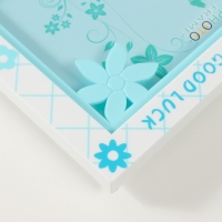 Фоторамка пластик 13х18 см "Цветочная" голубая 23х2х18 см