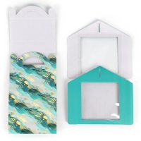 Коробка кондитерская с окном, сундук, &laquo;Мрамор&raquo;, 20 х 20 х 20 см