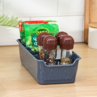 Органайзер для специй STONE, 5 секций, цвет темный камень