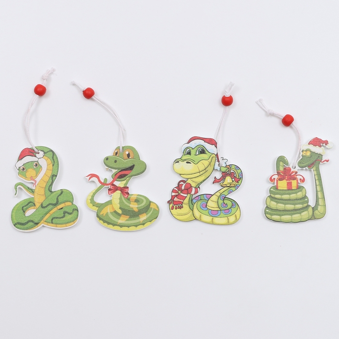Набор подвесок &laquo;Змея&raquo;, в деревянной подарочной упаковке, 12 шт.