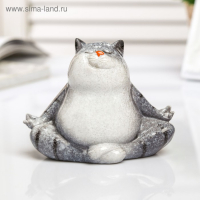 Сувенир полистоун лак "Котик-йог" МИКС 10х7,5х9 см