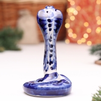 Сувенир "Змея", №6, гжель, 11 см