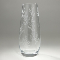 Ваза для цветов &laquo;Ботаника&raquo; стеклянная, прозрачная, 26 см, 1,7 л.