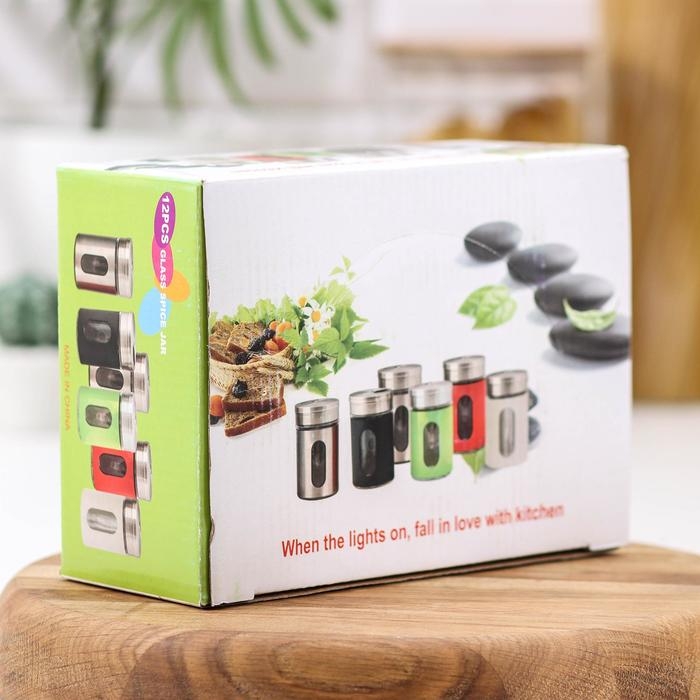 Ёмкость стеклянная для специй &laquo;Стиль&raquo;, 100 мл, 4,5&times;8 см, цвет бронзовый