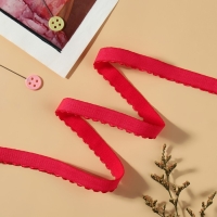 Резинка становая, с ажурным краем, 10 мм, 10 &plusmn; 0,5 м, цвет красный