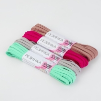 Резинки бельевые, 5 мм, 8 &plusmn; 0,5 м, 4 шт, цвет МИКС