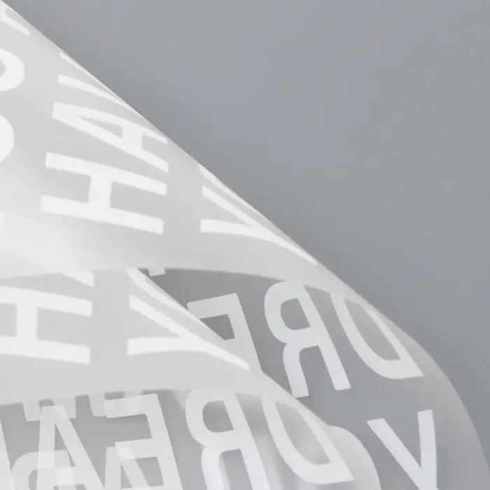 Пленка для цветов матовая, &laquo;Письмо прозрачное&raquo;, 58&times;58 см, белый