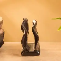 Салфетница "Цветок" керамика, цв. коричневый, 12х5х10 см