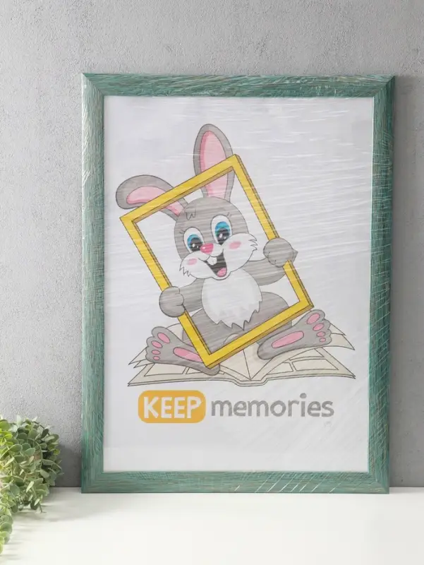 Фоторамка для фото 50х70 см "Luxe Elegance" пластик, морской, (пластик экран)