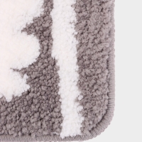 Коврик Доляна Daisies, 40&times;60 см, микрофибра, серый