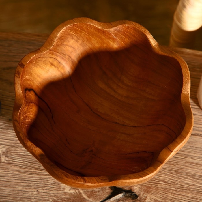 Салатник 17х17х8 см, тиковое дерево