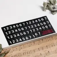 Наклейки на клавиши пианино 2.4&times;1.4 см, 88 клавиш