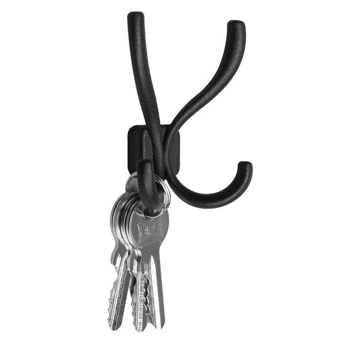 Крючок мебельный, VINTAGE122, четырехрожковый, цвет черный, 4 шт TMP