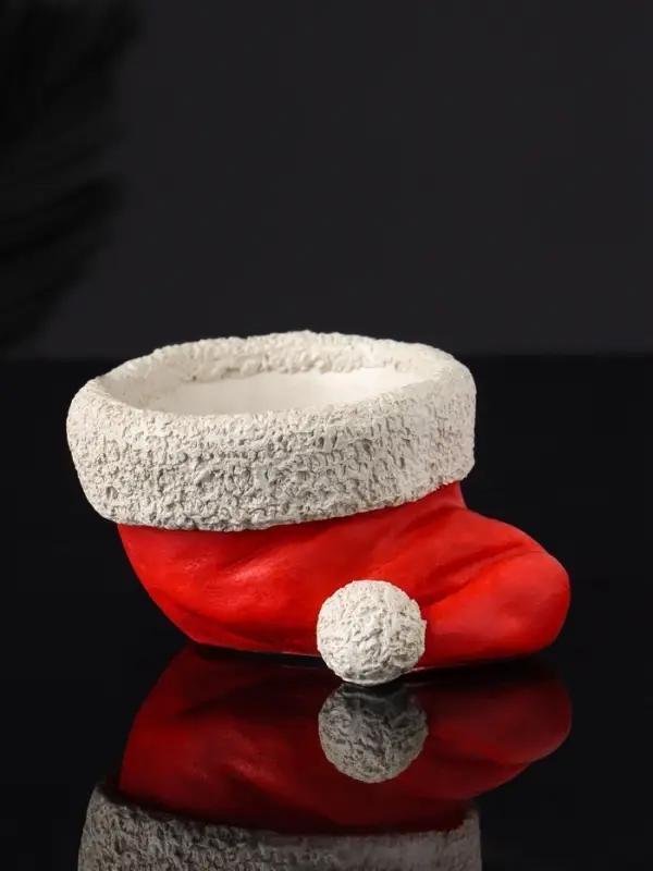 Подсвечник "Колпак" 9х7х5 см, красный