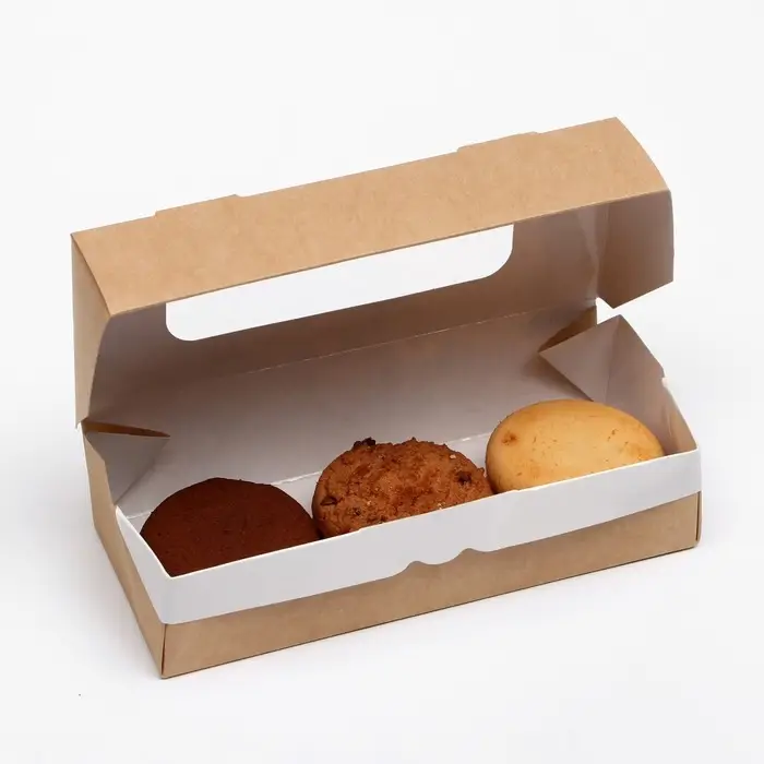 Контейнер на вынос, с окном, крафт, 17&times;7&times;4 см