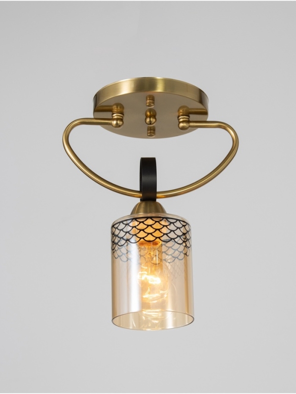 Люстра "Океан" 1х40Вт Е27 латунь 22х15х28см