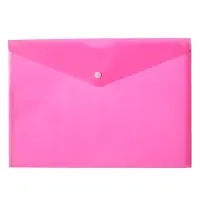 Папка-конверт на кнопке А4, 180 мкм, Calligrata Pastel, глянцевая, полупрозрачная, микс