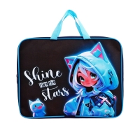 Папка с ручками текстильная А4, 360&times;245&times;70 мм, Calligrata TOP &laquo;Сияй&raquo;