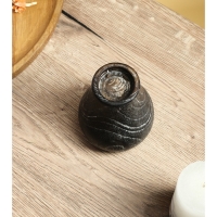 Подсвечник из дерева Джати, d 4 см, 9х9х12 см, цв. темно-коричневый