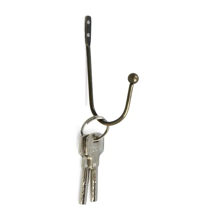 Крючок мебельный ТУНДРА TKO003, однорожковый, бронза, 50 шт.