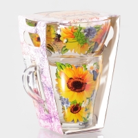 Набор посуды "Подсолнухи" (кружка 250мл.+салатник 250мл.)