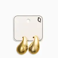 Серьги "Капли Бо" двойные, цвет серебристо-золотой