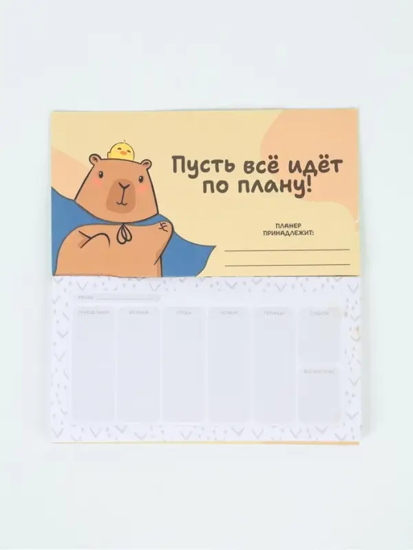 Планинг с отрывными листами, 50 л  "Капибары"