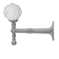 Крючок - держатель для штор на стену CAPPIO KS043, металлический, цвет хром, 2 шт