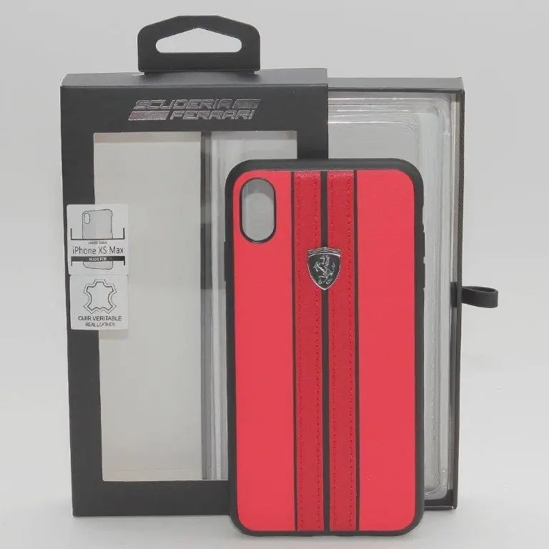 Чехол iPh XS MAX Ferrari UR КРАСНЫЙ