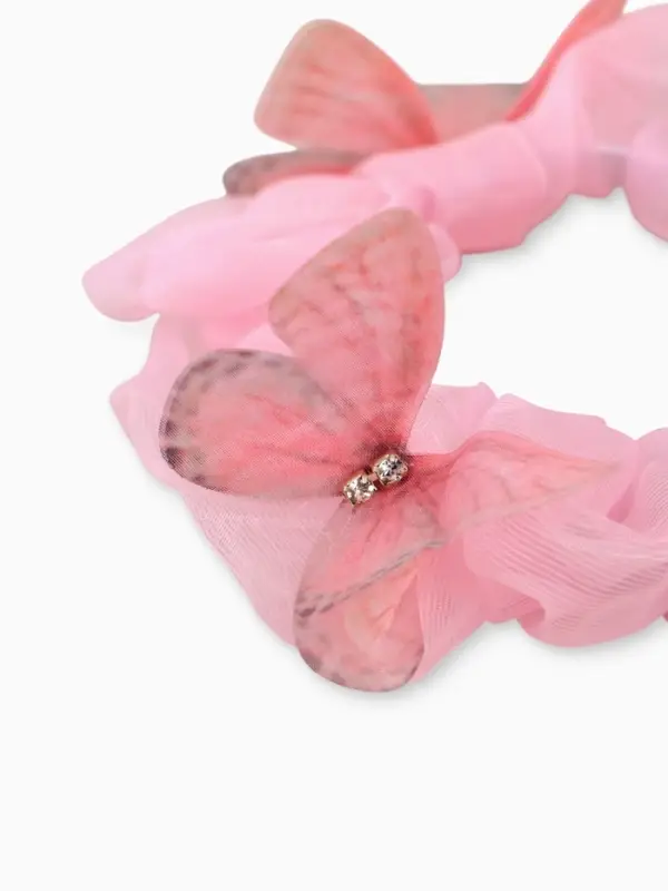 Резинка для волос &laquo;Бабочки&raquo; розовая, Коты аристократы