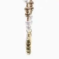 Кулон на жемчужных бусах "Ракушка", цвет белый в золоте