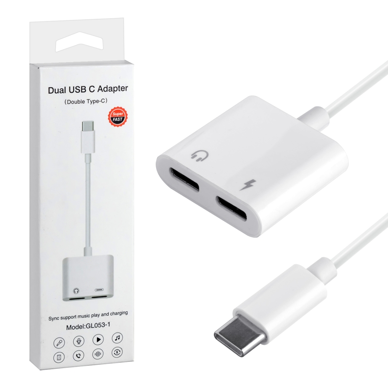 Переходник Type-C на 2 Type-C (360шт/кор)