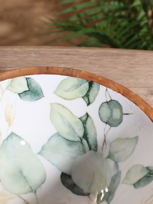 Салатник &laquo;Листья&raquo;, 25&times;25&times;10 см, дерево манго