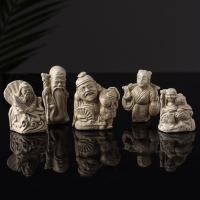 Набор фигур "Нэцкэ" 20х10х7 см, бежевый