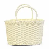 Корзина пластик 37 х 20,5 х 36 см, ручка17 см, белый