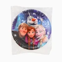 Тарелка одноразовая 18 см, набор 10 шт, Снежная принцесса